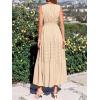 image:imageBTFBM Summer Dresses for Women 2026 Sleeveless Boho V Neck A Line Flowy Spring Casual Maxi Dress Beach Vacation PocketsApricot