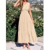 image:imageBTFBM Summer Dresses for Women 2026 Sleeveless Boho V Neck A Line Flowy Spring Casual Maxi Dress Beach Vacation PocketsApricot