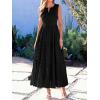 image:imageBTFBM Summer Dresses for Women 2026 Sleeveless Boho V Neck A Line Flowy Spring Casual Maxi Dress Beach Vacation PocketsBlack
