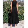 image:imageBTFBM Summer Dresses for Women 2026 Sleeveless Boho V Neck A Line Flowy Spring Casual Maxi Dress Beach Vacation PocketsBlack