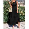 image:imageBTFBM Summer Dresses for Women 2026 Sleeveless Boho V Neck A Line Flowy Spring Casual Maxi Dress Beach Vacation PocketsBlack