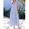 image:imageBTFBM Summer Dresses for Women 2026 Sleeveless Boho V Neck A Line Flowy Spring Casual Maxi Dress Beach Vacation PocketsLight Blue