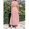 image:imageBTFBM Summer Dresses for Women 2026 Sleeveless Boho V Neck A Line Flowy Spring Casual Maxi Dress Beach Vacation PocketsPink