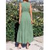 image:imageBTFBM Summer Dresses for Women 2026 Sleeveless Boho V Neck A Line Flowy Spring Casual Maxi Dress Beach Vacation PocketsSage Green