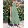 image:imageBTFBM Summer Dresses for Women 2026 Sleeveless Boho V Neck A Line Flowy Spring Casual Maxi Dress Beach Vacation PocketsSage Green
