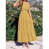 image:imageBTFBM Summer Dresses for Women 2026 Sleeveless Boho V Neck A Line Flowy Spring Casual Maxi Dress Beach Vacation PocketsYellow
