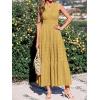 image:imageBTFBM Summer Dresses for Women 2026 Sleeveless Boho V Neck A Line Flowy Spring Casual Maxi Dress Beach Vacation PocketsYellow