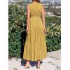 image:imageBTFBM Summer Dresses for Women 2026 Sleeveless Boho V Neck A Line Flowy Spring Casual Maxi Dress Beach Vacation PocketsYellow