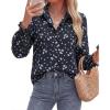 Floral Black Blue