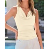 image:imageBTFBM Cowl Neck Tops for Women 2026 Sleeveless Going Out Business Casual Tank Top Spring Summer Outfits Fashion ClothingApricot