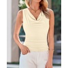 image:imageBTFBM Cowl Neck Tops for Women 2026 Sleeveless Going Out Business Casual Tank Top Spring Summer Outfits Fashion ClothingApricot