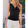 image:imageBTFBM Cowl Neck Tops for Women 2026 Sleeveless Going Out Business Casual Tank Top Spring Summer Outfits Fashion ClothingBlack