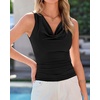 image:imageBTFBM Cowl Neck Tops for Women 2026 Sleeveless Going Out Business Casual Tank Top Spring Summer Outfits Fashion ClothingBlack