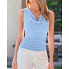 image:imageBTFBM Cowl Neck Tops for Women 2026 Sleeveless Going Out Business Casual Tank Top Spring Summer Outfits Fashion ClothingLight Blue
