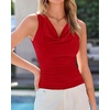image:imageBTFBM Cowl Neck Tops for Women 2026 Sleeveless Going Out Business Casual Tank Top Spring Summer Outfits Fashion ClothingRed