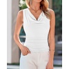 image:imageBTFBM Cowl Neck Tops for Women 2026 Sleeveless Going Out Business Casual Tank Top Spring Summer Outfits Fashion ClothingWhite