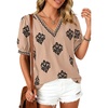 Khaki Black Flower