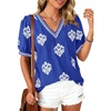 Royal Blue White Flower