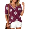 Wine Red White Flower