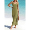image:imageBTFBM Satin Dress Sleeveless Scoop Neck Summer Dresses for Women Elegant 2026 Loose Party Sundresses Fashion ClothingArmy Green
