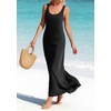 image:imageBTFBM Satin Dress Sleeveless Scoop Neck Summer Dresses for Women Elegant 2026 Loose Party Sundresses Fashion ClothingBlack