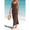 image:imageBTFBM Satin Dress Sleeveless Scoop Neck Summer Dresses for Women Elegant 2026 Loose Party Sundresses Fashion ClothingBrown