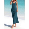 image:imageBTFBM Satin Dress Sleeveless Scoop Neck Summer Dresses for Women Elegant 2026 Loose Party Sundresses Fashion ClothingDark Blue