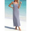 image:imageBTFBM Satin Dress Sleeveless Scoop Neck Summer Dresses for Women Elegant 2026 Loose Party Sundresses Fashion ClothingGrey Blue