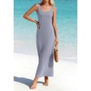 image:imageBTFBM Satin Dress Sleeveless Scoop Neck Summer Dresses for Women Elegant 2026 Loose Party Sundresses Fashion ClothingGrey Blue