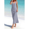 image:imageBTFBM Satin Dress Sleeveless Scoop Neck Summer Dresses for Women Elegant 2026 Loose Party Sundresses Fashion ClothingGrey Blue