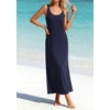 image:imageBTFBM Satin Dress Sleeveless Scoop Neck Summer Dresses for Women Elegant 2026 Loose Party Sundresses Fashion ClothingNavy Blue
