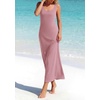 image:imageBTFBM Satin Dress Sleeveless Scoop Neck Summer Dresses for Women Elegant 2026 Loose Party Sundresses Fashion ClothingPink
