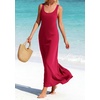 image:imageBTFBM Satin Dress Sleeveless Scoop Neck Summer Dresses for Women Elegant 2026 Loose Party Sundresses Fashion ClothingRed