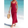 image:imageBTFBM Satin Dress Sleeveless Scoop Neck Summer Dresses for Women Elegant 2026 Loose Party Sundresses Fashion ClothingRed