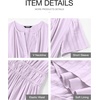 image:imageBTFBM Womens Summer 2026 Casual Midi Maxi Dresses Lightweight Short Sleeve V Neck Elastic Waist Boho Beach Dress PocketsLight Pink Purple