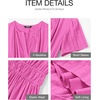 image:imageBTFBM Womens Summer 2026 Casual Midi Maxi Dresses Lightweight Short Sleeve V Neck Elastic Waist Boho Beach Dress PocketsRose Red