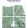 image:imageBTFBM Womens Summer 2026 Casual Midi Maxi Dresses Lightweight Short Sleeve V Neck Elastic Waist Boho Beach Dress PocketsSage Green