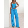image:imageBTFBM Lounge Sets For Women 2026 Striped 2 Piece Pajama Sets Spaghetti Strap Tops Wide Leg Pants Beach Vacation OutfitsStriped Blue Purple