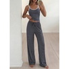 image:imageBTFBM Lounge Sets For Women 2026 Striped 2 Piece Pajama Sets Spaghetti Strap Tops Wide Leg Pants Beach Vacation OutfitsStriped Navy White