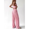image:imageBTFBM Lounge Sets For Women 2026 Striped 2 Piece Pajama Sets Spaghetti Strap Tops Wide Leg Pants Beach Vacation OutfitsStriped Pink White