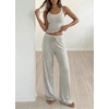 image:imageBTFBM Lounge Sets For Women 2026 Striped 2 Piece Pajama Sets Spaghetti Strap Tops Wide Leg Pants Beach Vacation OutfitsStriped White Black