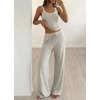 image:imageBTFBM Lounge Sets For Women 2026 Striped 2 Piece Pajama Sets Spaghetti Strap Tops Wide Leg Pants Beach Vacation OutfitsStriped White Black