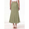 image:imageBTFBM Midi Skirts for Women 2026 Summer Spring Lightweight A Line High Waisted Wedding Guest Party Silk Long SkirtDot Green White