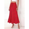 image:imageBTFBM Midi Skirts for Women 2026 Summer Spring Lightweight A Line High Waisted Wedding Guest Party Silk Long SkirtDot Red White