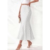 image:imageBTFBM Midi Skirts for Women 2026 Summer Spring Lightweight A Line High Waisted Wedding Guest Party Silk Long SkirtDot White Black
