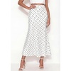 image:imageBTFBM Midi Skirts for Women 2026 Summer Spring Lightweight A Line High Waisted Wedding Guest Party Silk Long SkirtDot White Black