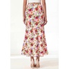 image:imageBTFBM Midi Skirts for Women 2026 Summer Spring Lightweight A Line High Waisted Wedding Guest Party Silk Long SkirtFloral White Multicolored