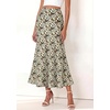 image:imageBTFBM Midi Skirts for Women 2026 Summer Spring Lightweight A Line High Waisted Wedding Guest Party Silk Long SkirtGreen Camo