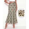 image:imageBTFBM Midi Skirts for Women 2026 Summer Spring Lightweight A Line High Waisted Wedding Guest Party Silk Long SkirtGreen Camo