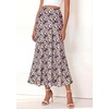 image:imageBTFBM Midi Skirts for Women 2026 Summer Spring Lightweight A Line High Waisted Wedding Guest Party Silk Long SkirtPink Green Camo